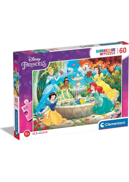 60 Parça Supercolor Puzzle: Disney Princess Güzellik Havuzu