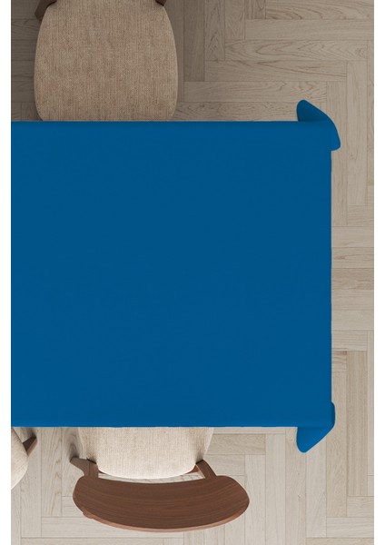 Mavi Sade Masa Örtüsü Tay Tüyü Kadife Leke Tutmaz Yıkanabilir Dokuma Kumaş Düz Tek Renk MSO021 fiyatları