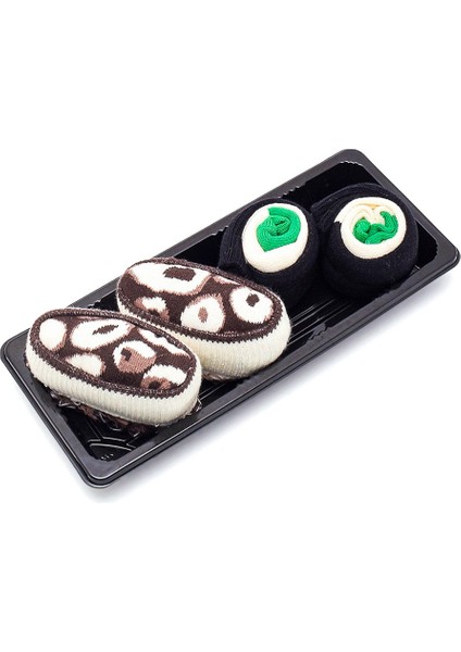 Sushi Nigiri Ahtapot Maki Salatalık Desenli Renkli Çorap 2 Çift