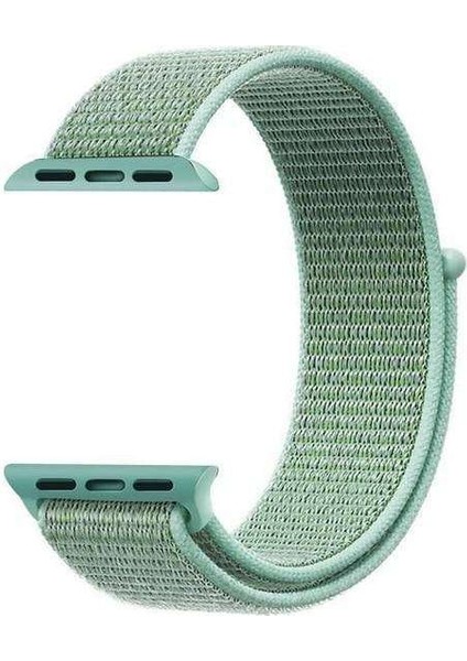 Apple Watch Nike+ 4 44MM Uyumlu Kordon Cırtcırt Kumaş Saat Kordonu 44/K03--YEŞIL fiyatları