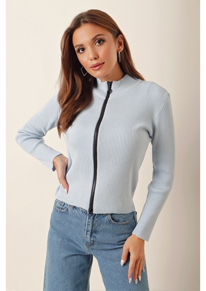 Boğazlı Fitilli Çift Yönlü Açılır Fermuarlı Kazak fırsatları