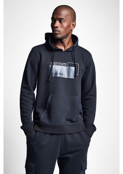 Siyah Erkek Kapüşonlu Sweatshirt 22N-1136 indirimleri