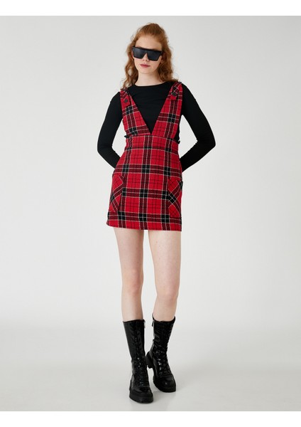 Ekose Salopet Elbise Jile modelleri