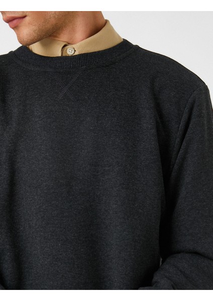 Basic Sweatshirt Bisiklet Yaka indirimleri
