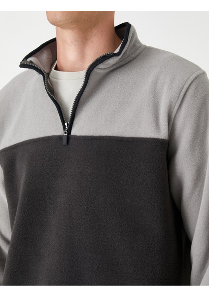 Renk Bloklu Sweatshirt