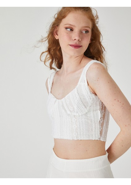 Dantelli Crop Üst