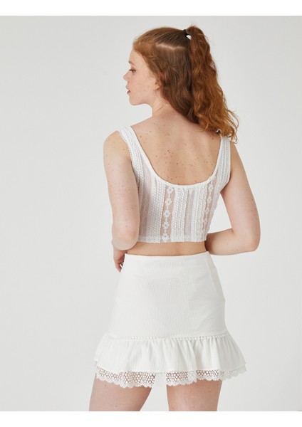 Dantelli Crop Üst