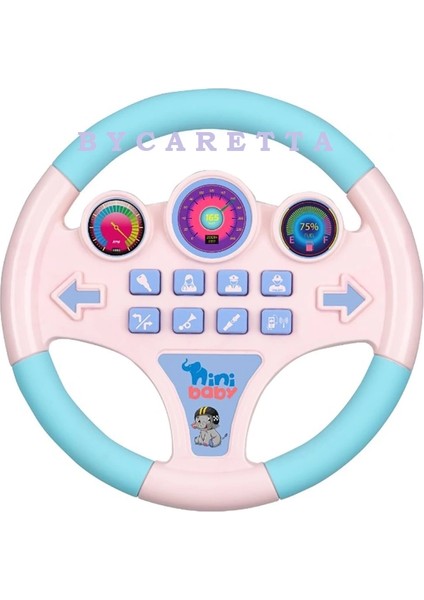 Baby Eğitici Sesli Müzikli Eğlenceli Direksiyon Pembe