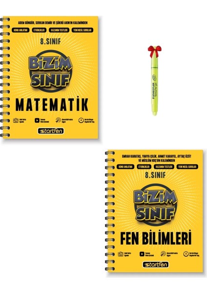 Lgs 8.sınıf Bizim Sınıf Matematik ve Fen Bilimleri Defter