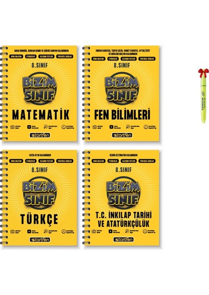 Lgs 8.sınıf Bizim Sınıf Matematik Fen Bilimleri Türkçe ve Inkılap Defter