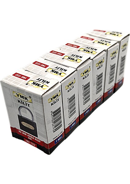 Ymk Kancalı Asma Kilit Kısa Gri 1 Paket ( 6 Adet ) 32 mm