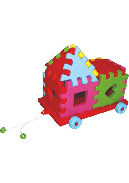 Arabalı Puzzle 12 Parça - Beceri Zeka Oyuncakları - Çocuk Oyuncak