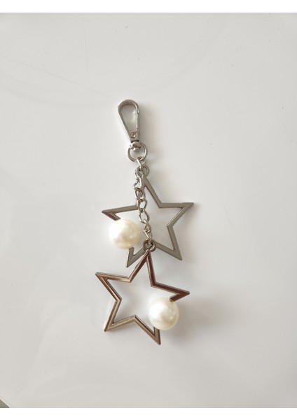 Yıldız Anahtarlık ve Çanta Süsü Gri Renkli Kadınlar İçin Şık Aksesuar