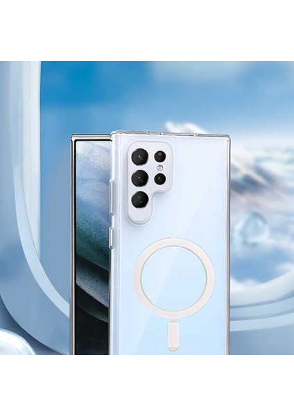 Galaxy S22 Ultra Kılıf Wireless Kablosuz Şarj Destekli Sararmaz Şeffaf Darbe Emici Tacsafe Kapak fırsatları