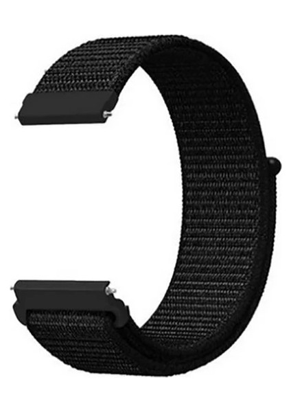 Huawei Gt / Gt2 / Gt2 Pro / Gt3 / Gt3 Pro 46MM Hasır Dokuma Cırt Cırt Kordon Kayış 22MM