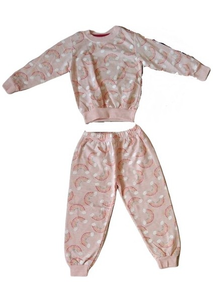 Kız Çocuk Pijama Takımı 3-7 Yaş Somon