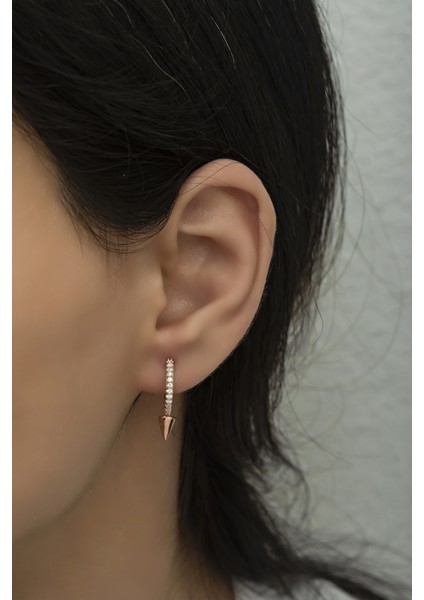 925 Ayar Gümüş 15 mm Rose Çivi Model Küpe fiyatları