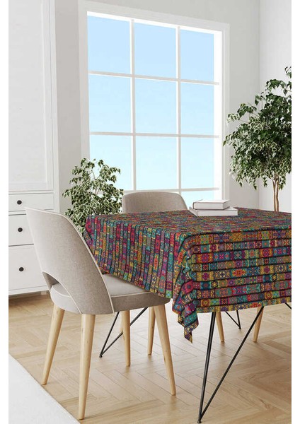 Geometrik Desenler Dijital Baskılı Masa Örtüsü