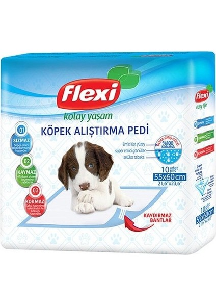 Kaydırmaz Bantlı Çiş Pedi 55*60 cm 10 Lu