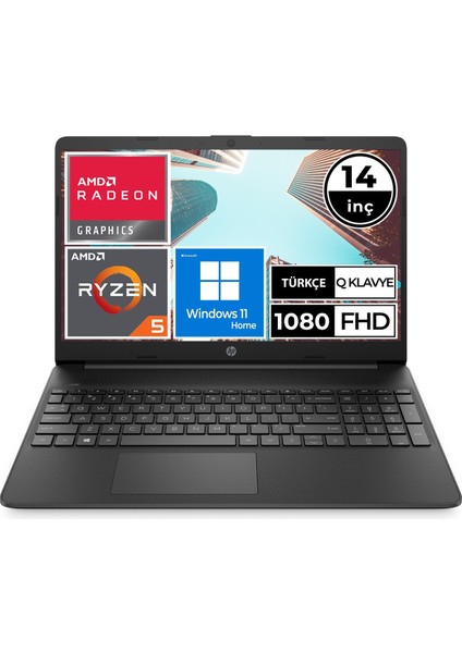 Hp 15S-EQ3007NT 68N39EA Ryzen5 5625U 8gb 512SSD 15.6" Fullhd W11H Taşınabilir Bilgisayar