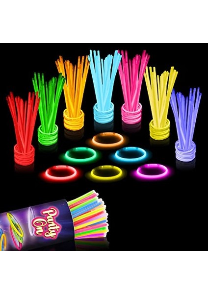 100 Adet Glow Stick Fosforlu Çubuk Bileklik