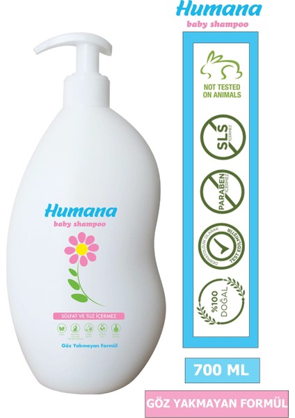 Sülfatsız Parabensiz Doğal Bebek Şampuanı 700 ml