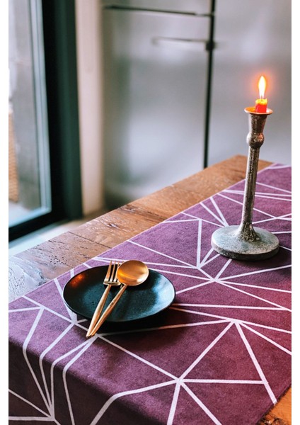 Mürdüm Lazer Kesim Dekoratif Runner