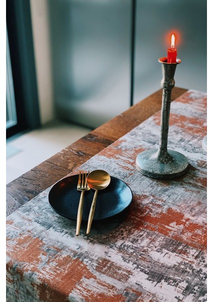 Turuncu Elegant Lazer Kesim Runner