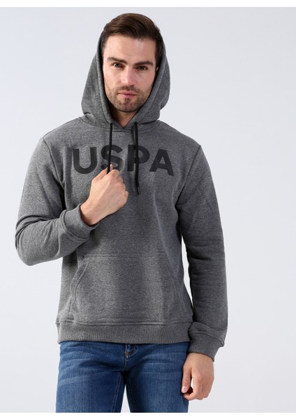 U.s. Polo Assn. Kapüşon Yaka Gri Erkek Sweatshirt GUYSK022