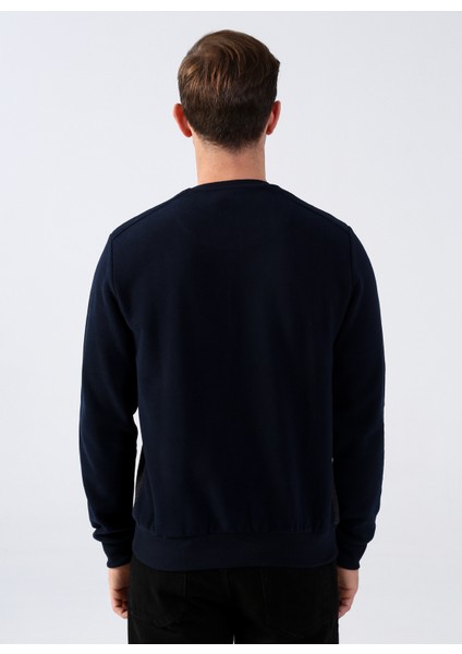 O Yaka Kahve Erkek Sweatshirt 231 Lcm 241009 Ethan Kahve-Karamel