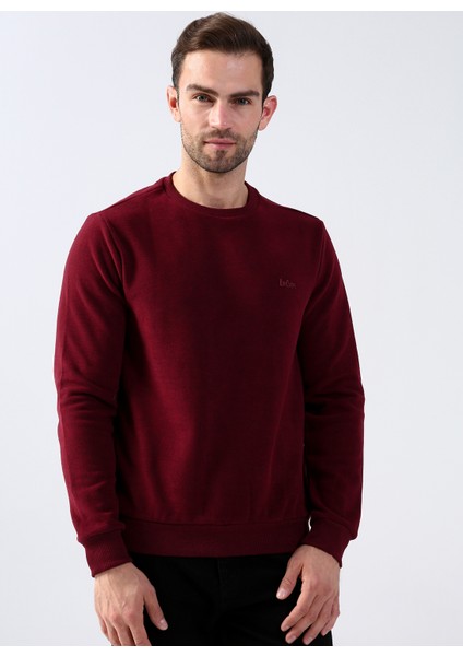 Lee Cooper O Yaka Bordo Erkek Sweatshirt 231 Lcm 241011 Newdwade Bordo