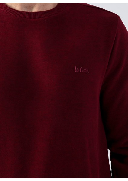 Lee Cooper O Yaka Bordo Erkek Sweatshirt 231 Lcm 241011 Newdwade Bordo