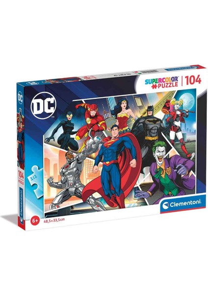 104 Parça Supercolor Puzzle: Dc Süper Kahramanlar