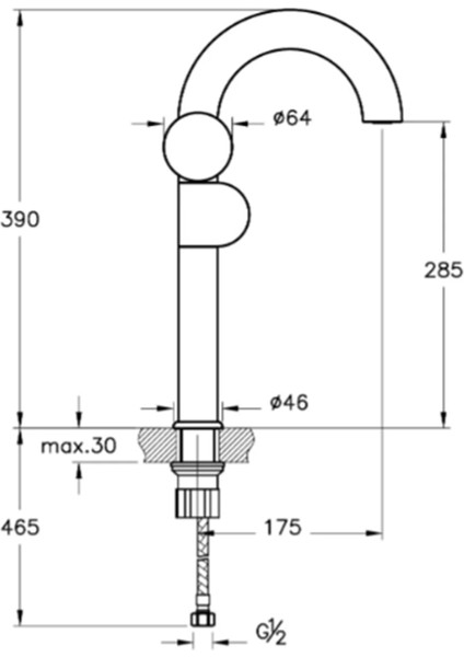 Vitra Liquid A42794 Sol Kumandalı Yüksek Lavabo Bataryası,krom