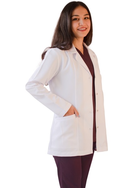 Gömlek Yaka Ceket Boy Beyaz Kadın Doktor Öğretmen Laboratuvar Önlüğü fiyatları