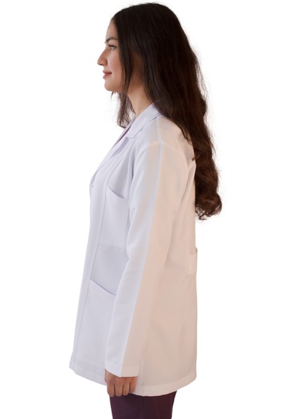 Gömlek Yaka Ceket Boy Beyaz Kadın Doktor Öğretmen Laboratuvar Önlüğü modelleri
