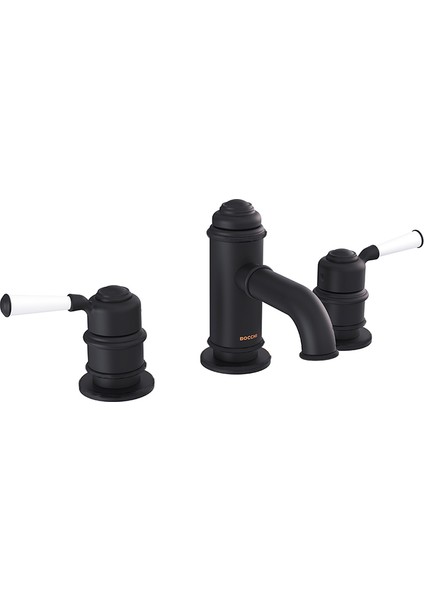Bocchi Burlington Üç Delikli Lavabo Bataryası Antik Siyah 1004 0004 Ab