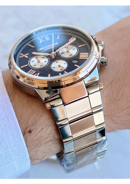 LC07444.590-NM-A Lee Cooper Gri-Roze Çelik Kordon Tüm Fonksiyonları Aktif 5 Atm Suya Dayanıklı Erkek Kol Saati modelleri