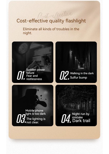 El Tipi Taşınabilir Şarj Edilebilir LED El Feneri (Yurt Dışından) fırsatları