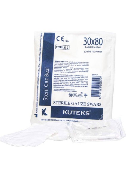 Steril Gazlı Bez Hidrofil 2li 30cm X 80cm - 25 Paket