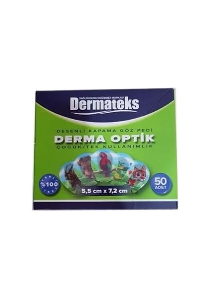 Göz Pedi Desenli Çocuk Dermo Optik - 5,5 Cm X 7,2 Cm - 50 Adet