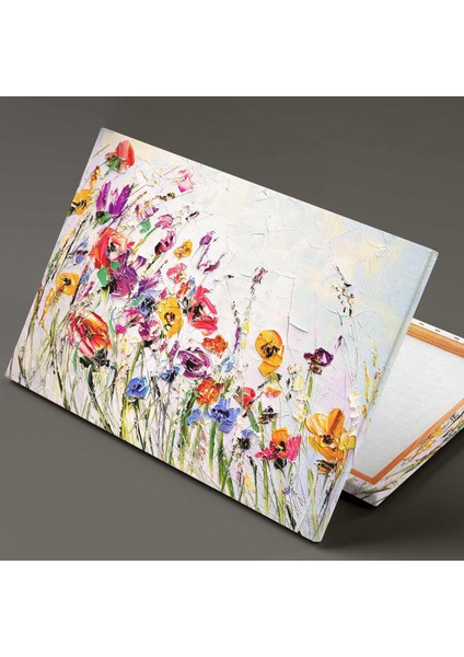 Renkli Çiçek Bahçesi Yağlı Boya Kanvas Tablo fiyatları