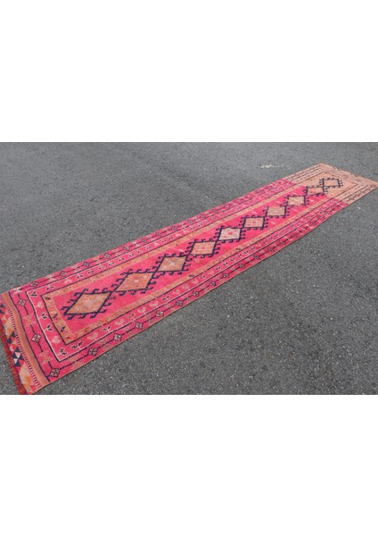 Kayra E x port Eskitme Halı, Türk Halısı, Halı, 81 x 395 cm Pempe Halı, Yün Merdiven Halı, Bahçe Mutfak Halı, 5330
