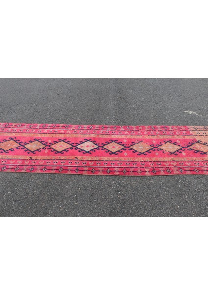 Kayra E x port Eskitme Halı, Türk Halısı, Halı, 81 x 395 cm Pempe Halı, Yün Merdiven Halı, Bahçe Mutfak Halı, 5330