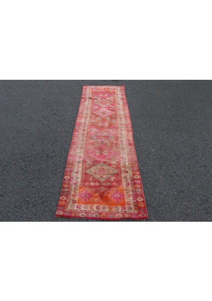 Eskitme Halı, Türk Halısı, Halı, 77 x 249 cm Pempe Halı, Yün Merdiven Halı, Kabilesı Koridor Halı, 52