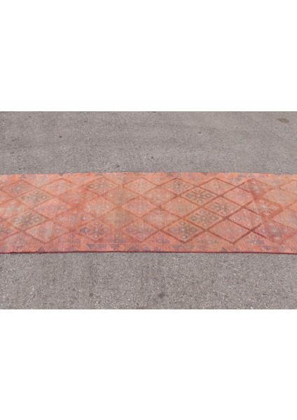 Kayra E x port Eskitme Halı, Türk Halısı, Halı, 85 x 384 cm Kahverengi Halı, Bahçe Mutfak Halı, Organik Merdiven Halı