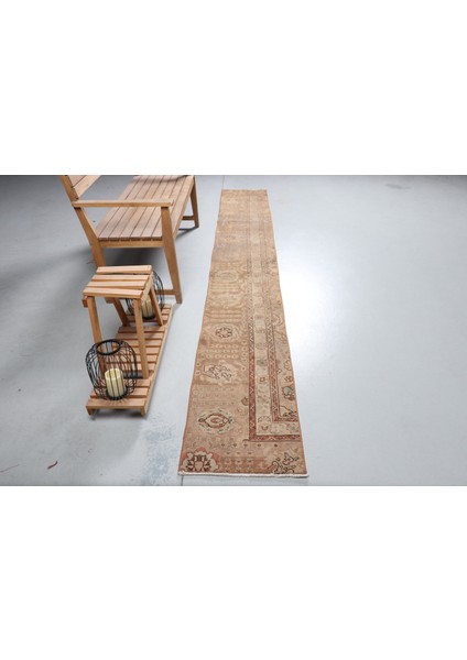 Kayra E x port Türk Halısı, Eskitme Halı, Halı, 50 x 335 cm Kahverengi Halı, Mutfak Halı, Organik Merdiven Halı, 89