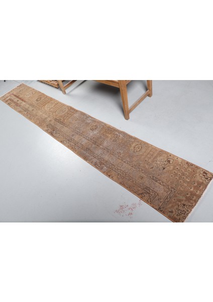 Kayra E x port Türk Halısı, Eskitme Halı, Halı, 50 x 335 cm Kahverengi Halı, Mutfak Halı, Organik Merdiven Halı, 89 fırsatları