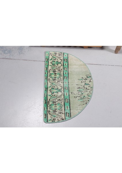 Kayra E x port Eskitme Halı, Türk Halısı, Halı, 46 x 74 cm Yeşil Halı, El Yapımı Duvar Asma Halı, 8979