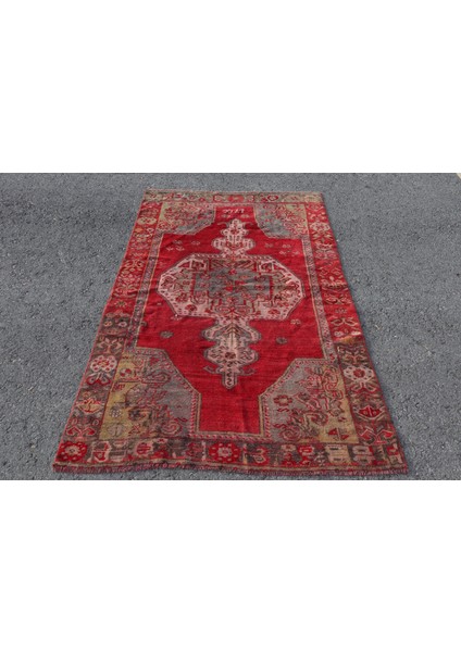 Kayra E x port Türk Halısı, Eskitme Halı, Halı, 118 x 81 cm Kırmızı Halı, Yün Hediyelik Halı, El Dokuma Banyo Halı,